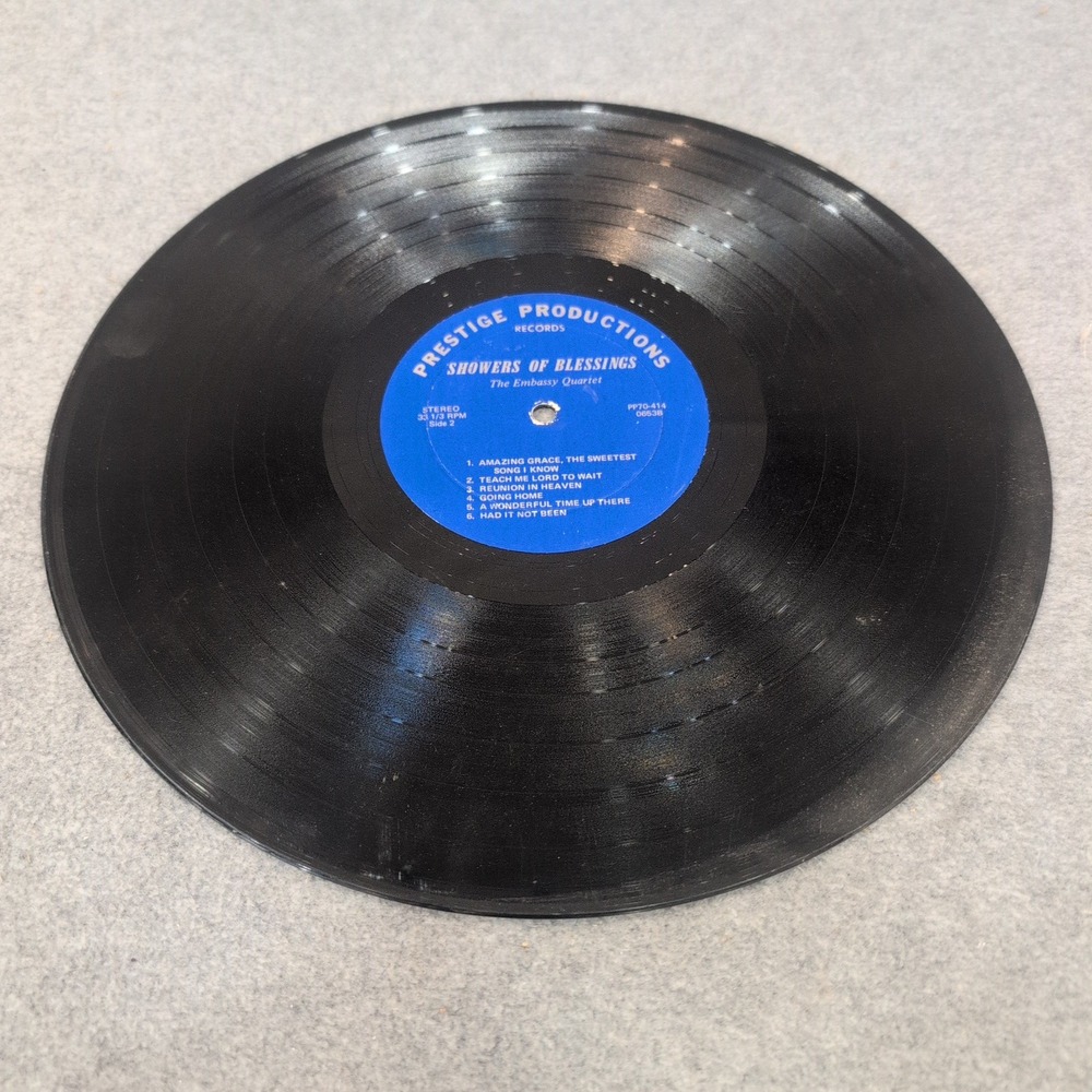 The Embassy Quartet Showers of Blessings Vinyl LP Prestige Productions PP70-414 - Picture 4 of 4